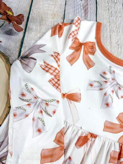close up of neckline and sleeve