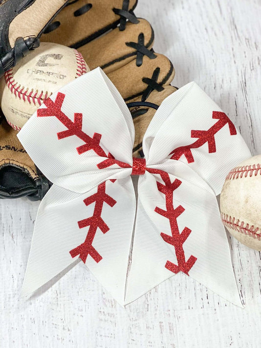 Baseball Cheer bow  - Alternative view