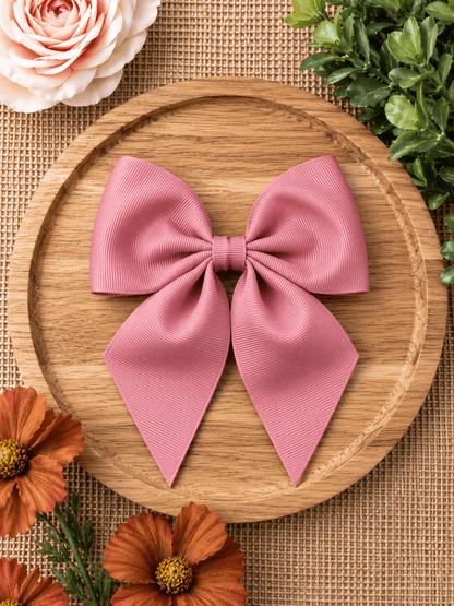 Boutique Short Tail Hair Bow | Girls Grosgrain Hair Bow