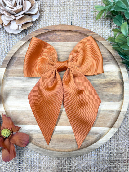 Boutique Short Tail Hair Bow | Girls Grosgrain Hair Bow