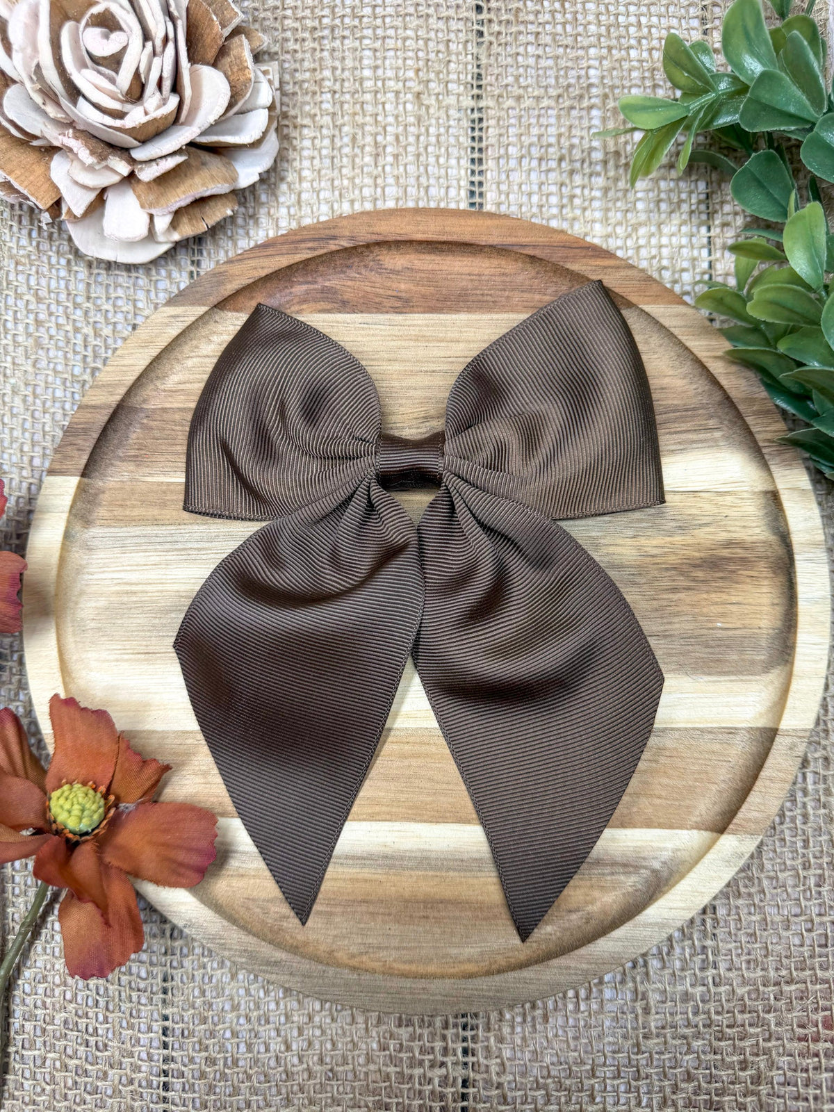 Boutique Short Tail Hair Bow | Girls Grosgrain Hair Bow