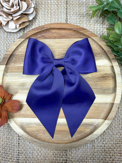 Boutique Short Tail Hair Bow | Girls Grosgrain Hair Bow