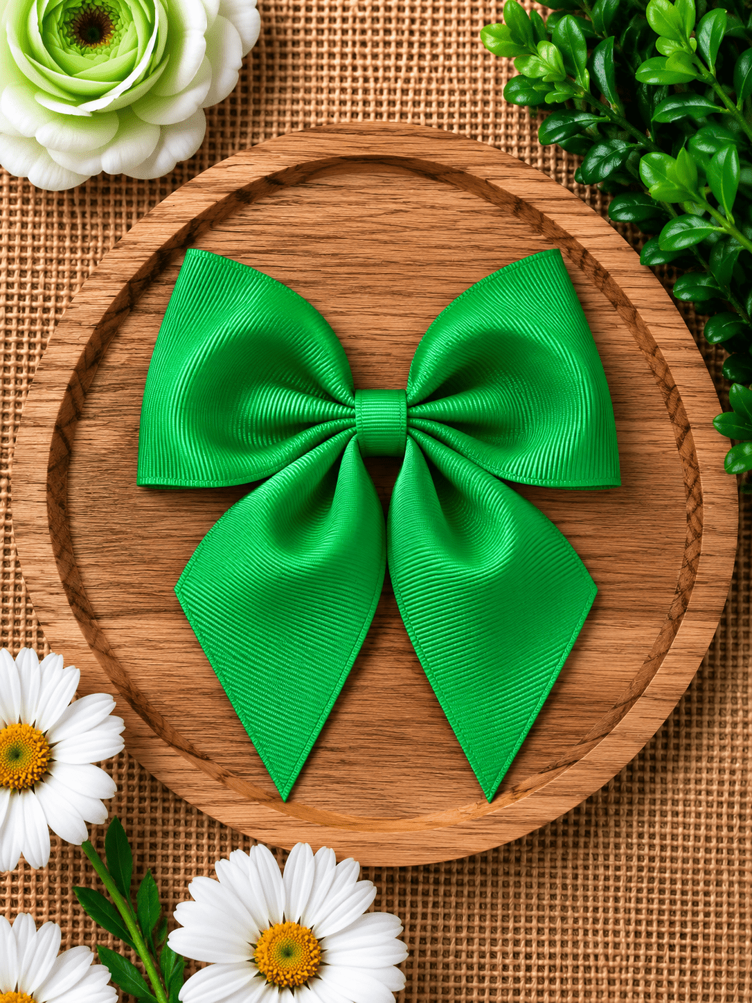 Boutique Short Tail Hair Bow | Girls Grosgrain Hair Bow