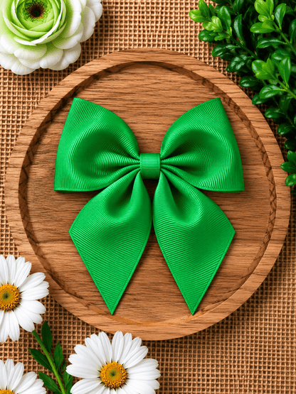 Boutique Short Tail Hair Bow | Girls Grosgrain Hair Bow