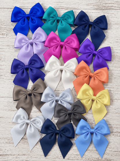 Boutique Short Tail Hair Bow | Girls Grosgrain Hair Bow