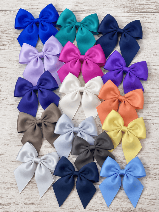 Boutique Short Tail Hair Bow | Girls Grosgrain Hair Bow