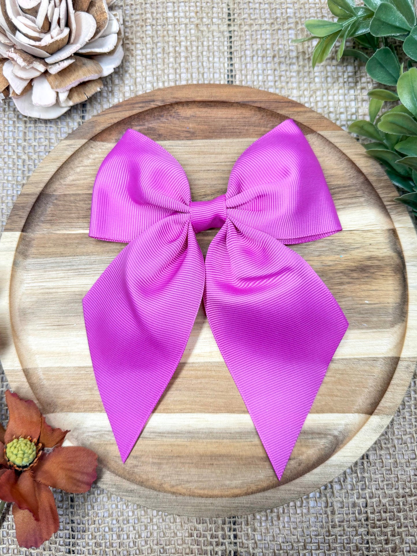 Boutique Short Tail Hair Bow | Girls Grosgrain Hair Bow