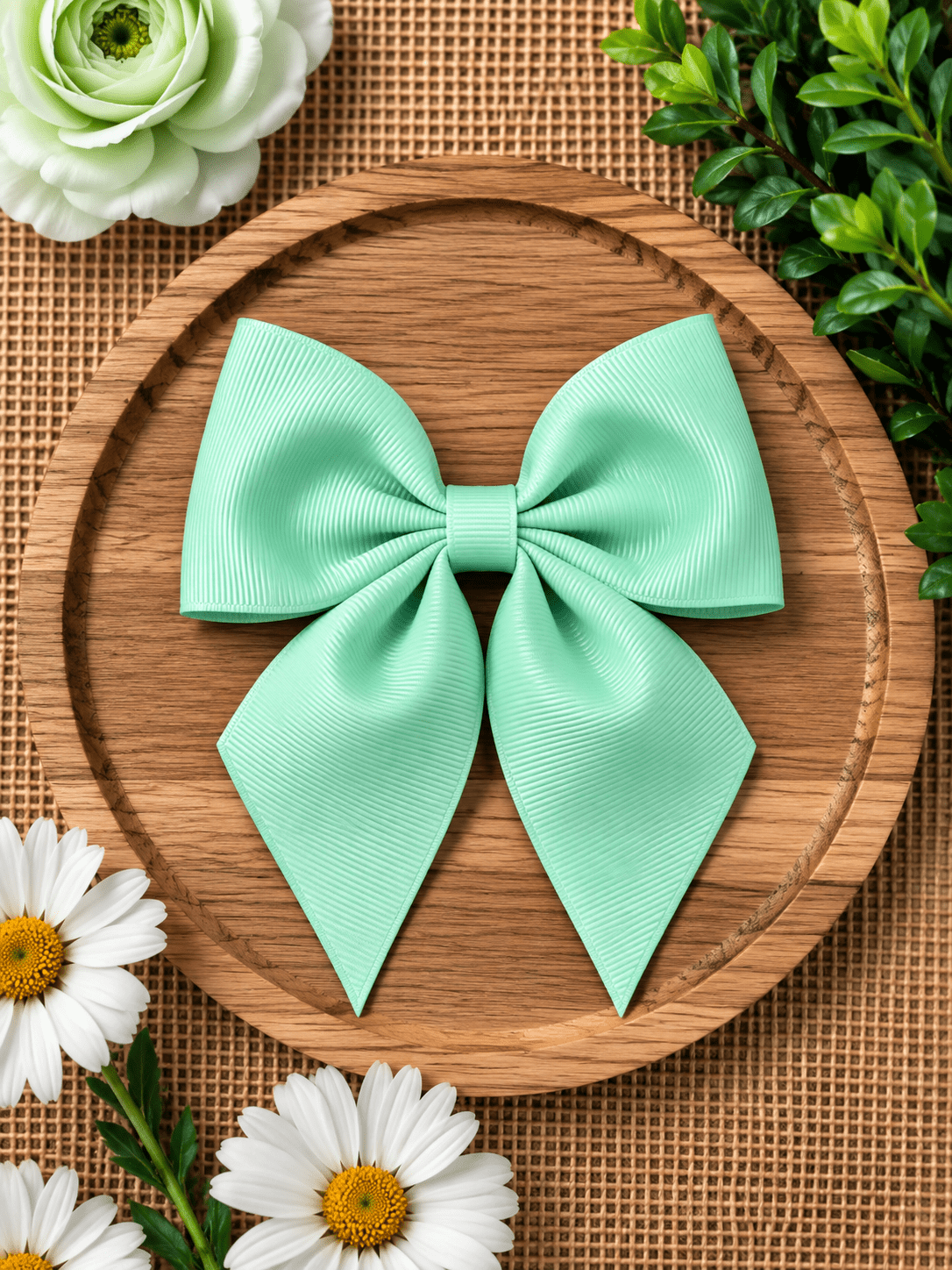 Boutique Short Tail Hair Bow | Girls Grosgrain Hair Bow