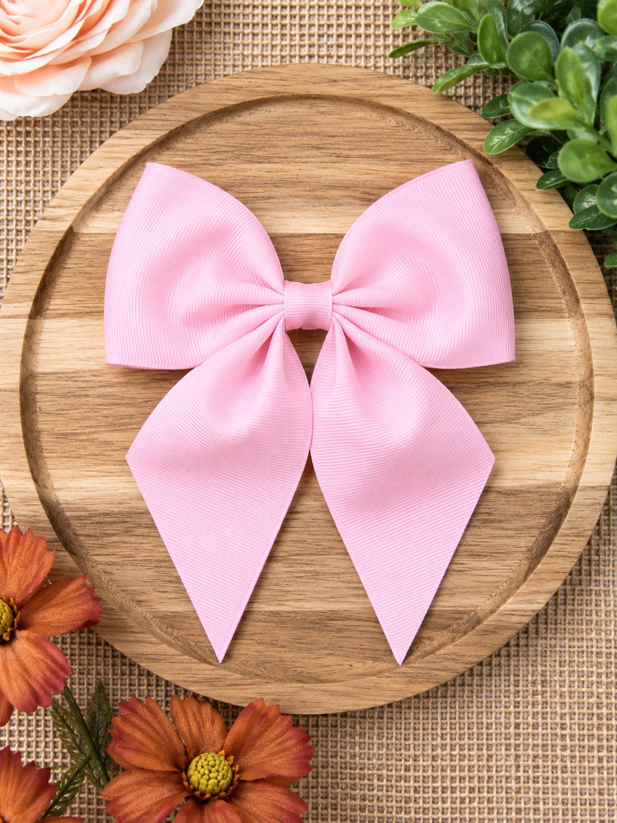 Boutique Short Tail Hair Bow | Girls Grosgrain Hair Bow