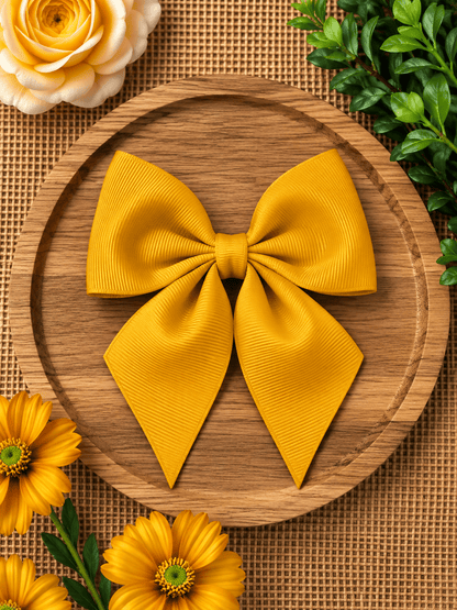 Boutique Short Tail Hair Bow | Girls Grosgrain Hair Bow