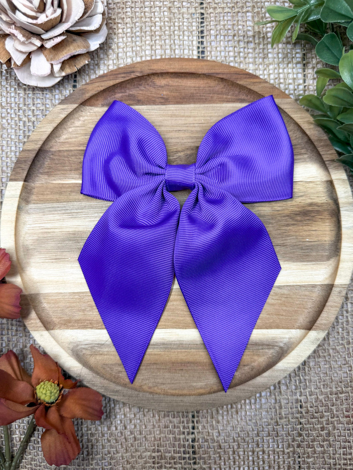 Boutique Short Tail Hair Bow | Girls Grosgrain Hair Bow