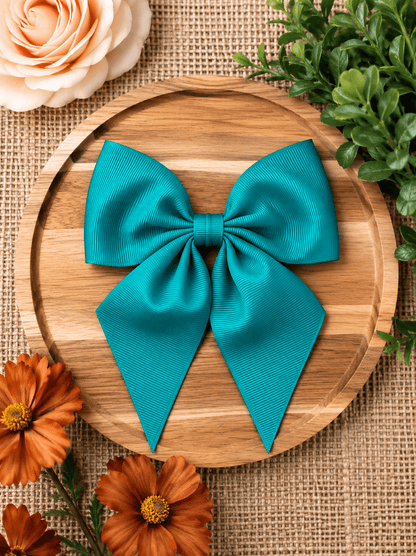 Boutique Short Tail Hair Bow | Girls Grosgrain Hair Bow