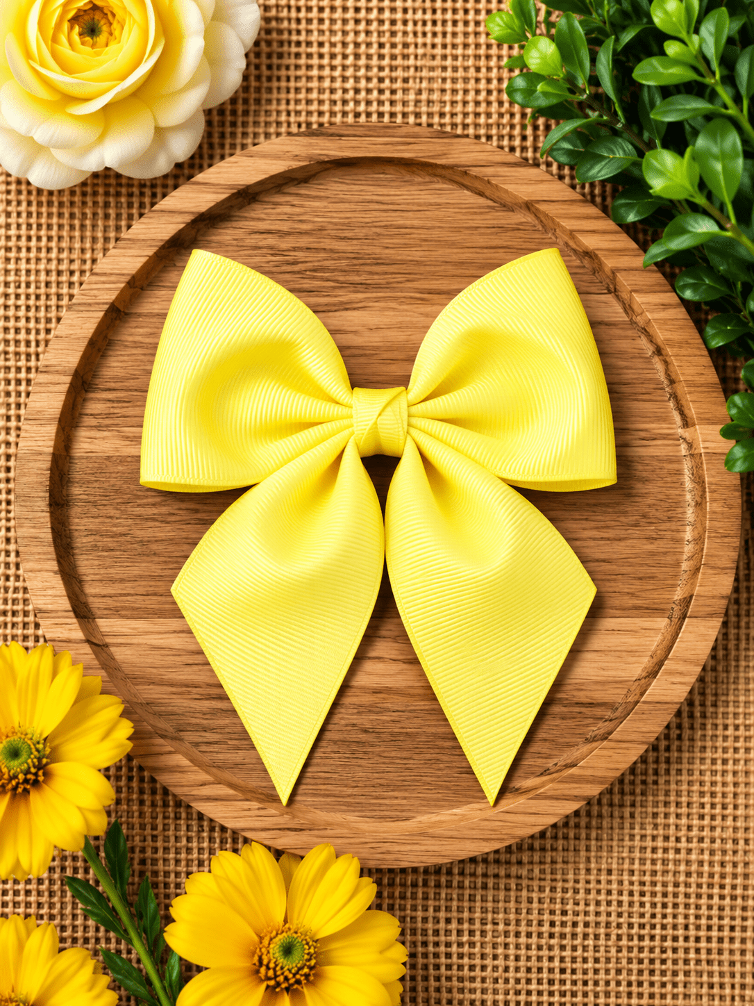 Boutique Short Tail Hair Bow | Girls Grosgrain Hair Bow