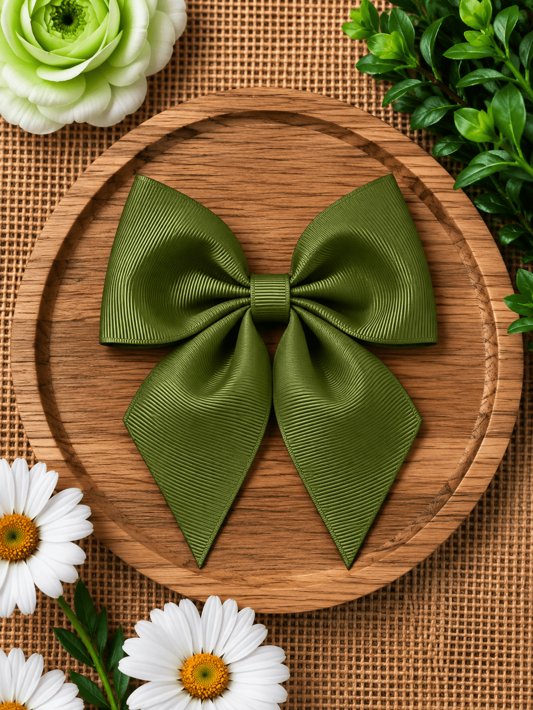 Boutique Short Tail Hair Bow | Girls Grosgrain Hair Bow