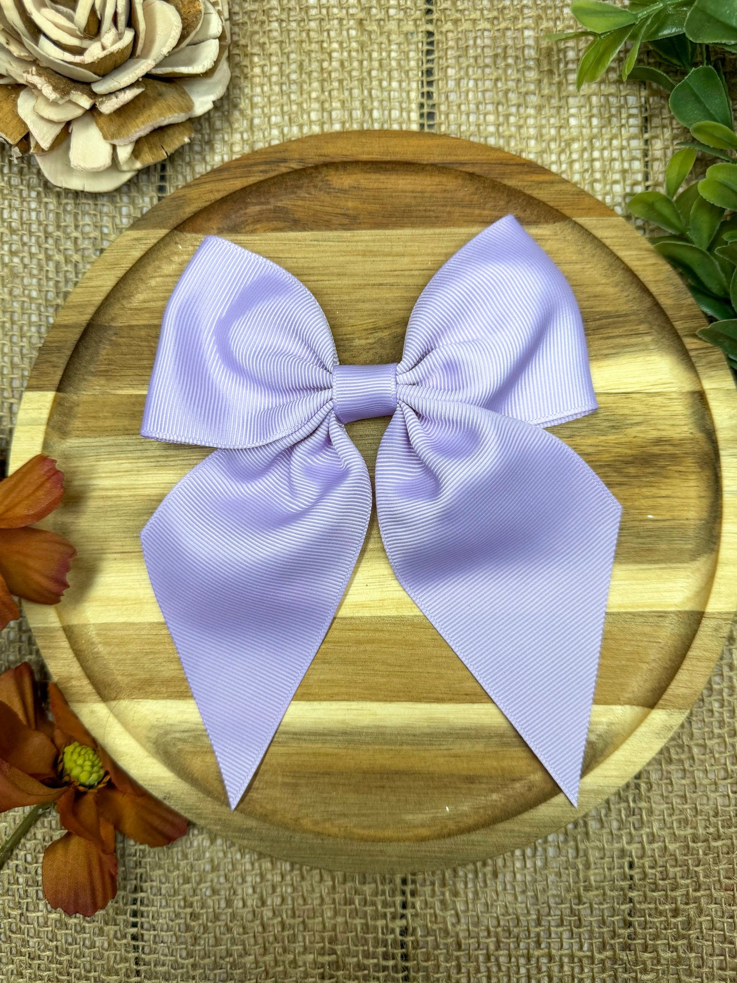 Boutique Short Tail Hair Bow | Girls Grosgrain Hair Bow