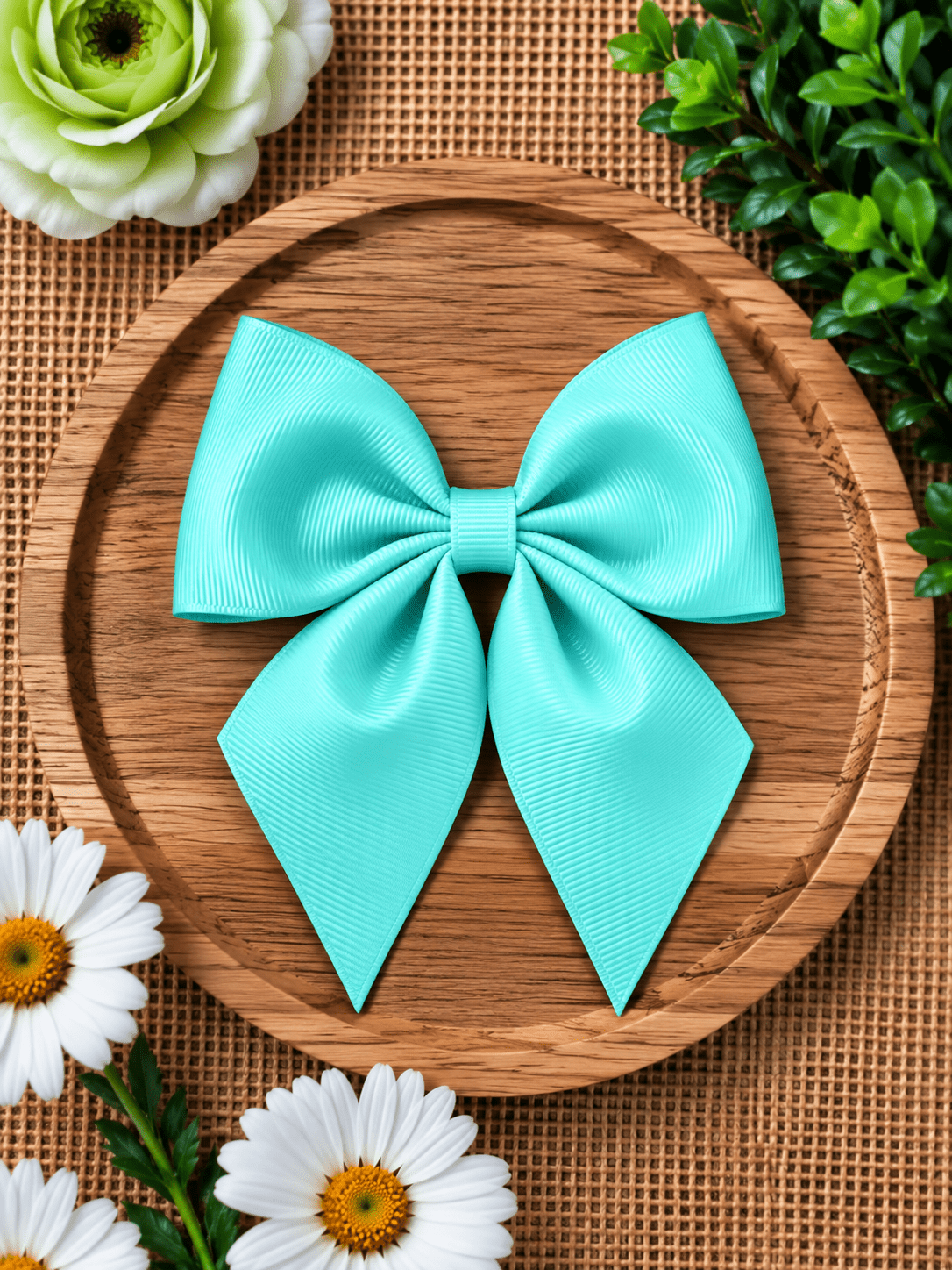 Boutique Short Tail Hair Bow | Girls Grosgrain Hair Bow