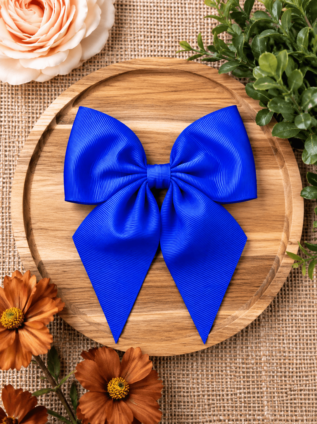 Boutique Short Tail Hair Bow | Girls Grosgrain Hair Bow
