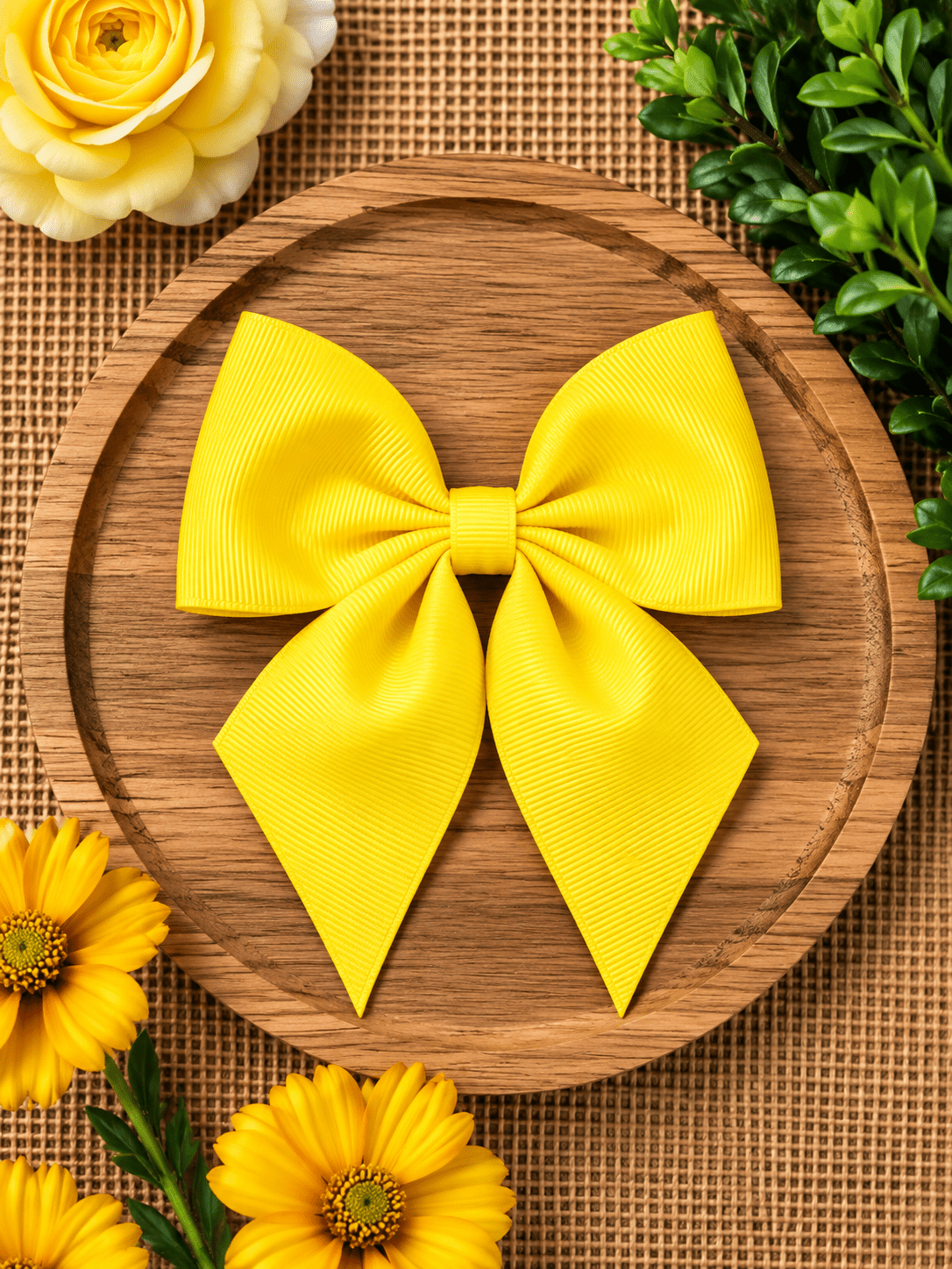 Boutique Short Tail Hair Bow | Girls Grosgrain Hair Bow