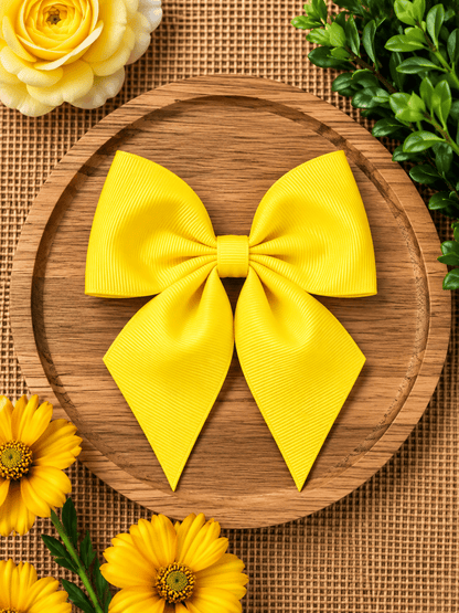 Boutique Short Tail Hair Bow | Girls Grosgrain Hair Bow