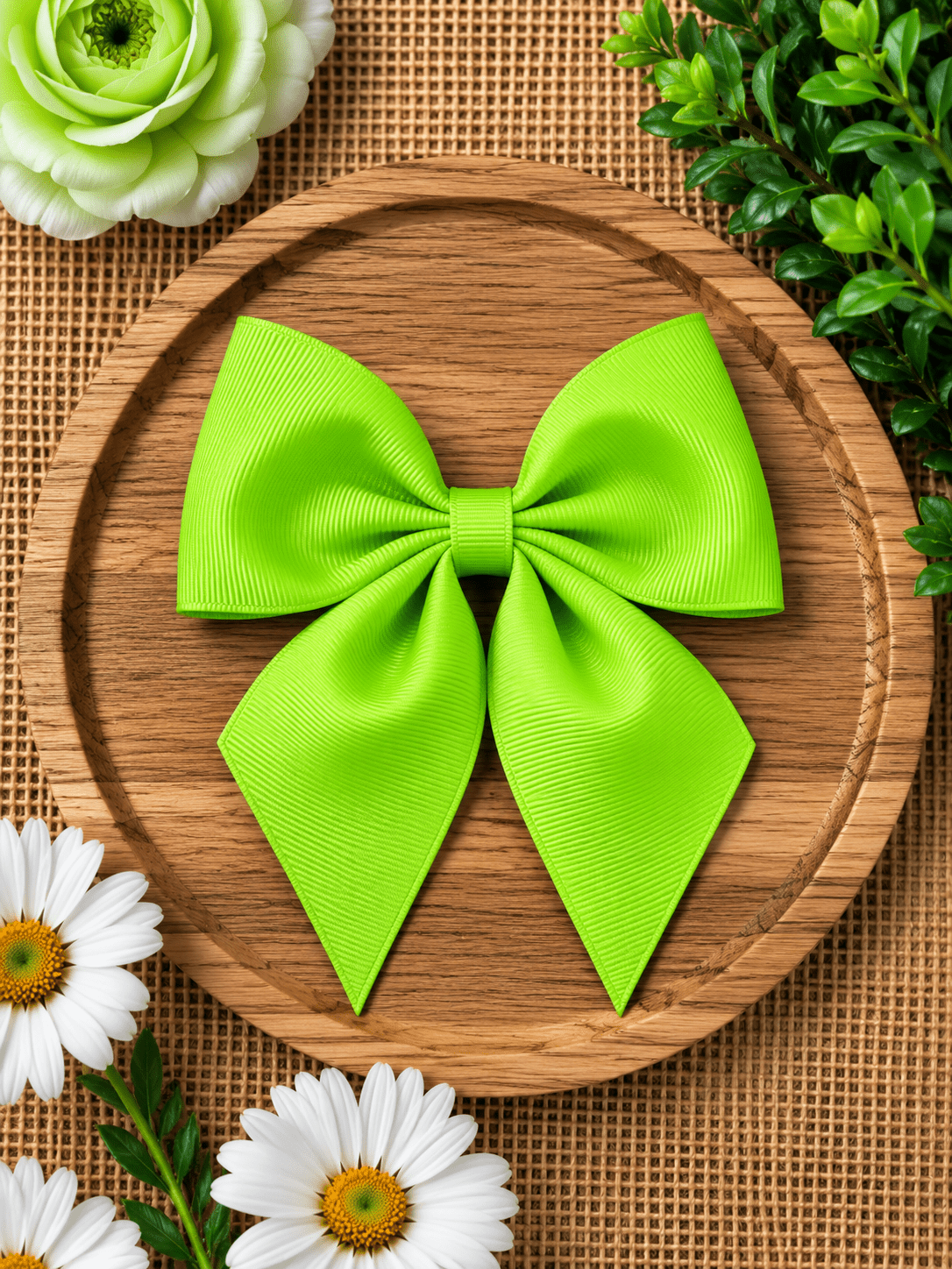 Boutique Short Tail Hair Bow | Girls Grosgrain Hair Bow