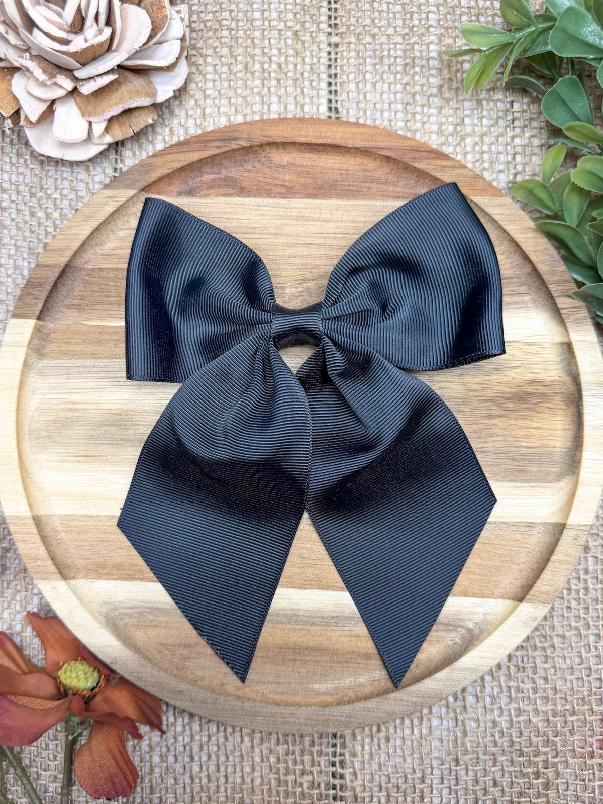 Boutique Short Tail Hair Bow | Girls Grosgrain Hair Bow