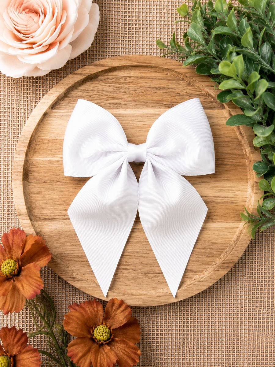 Boutique Short Tail Hair Bow | Girls Grosgrain Hair Bow