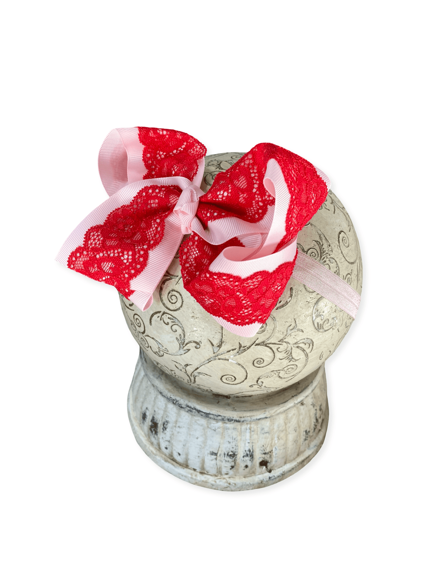 Chantilly Lace Two-Tone Bow Headband | Classic Lace Baby & Toddler Headband