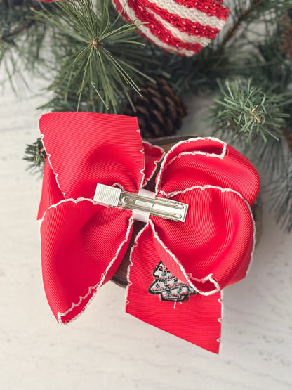 back of hair bow showing double prong clip