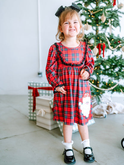 Classic Red Plaid Santa Dress