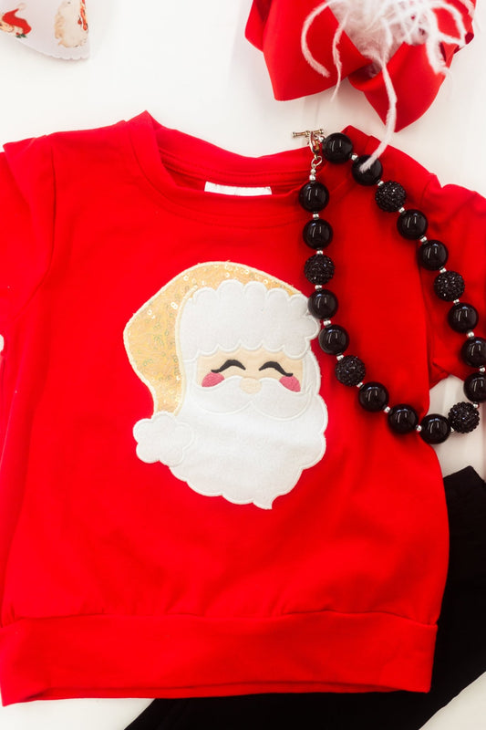 Santa top with red and black bell bottoms - Alternative view