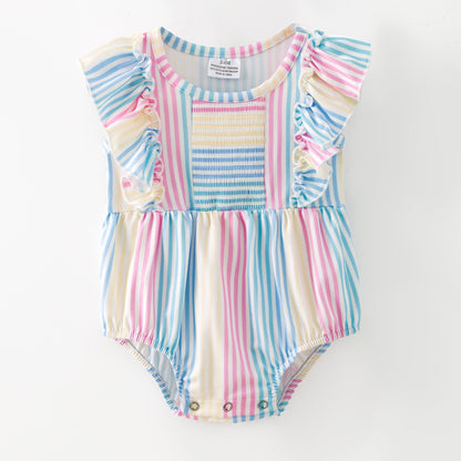 Classic Stripes Infant Romper girls boutique outfit set from The Hair Bow Company
