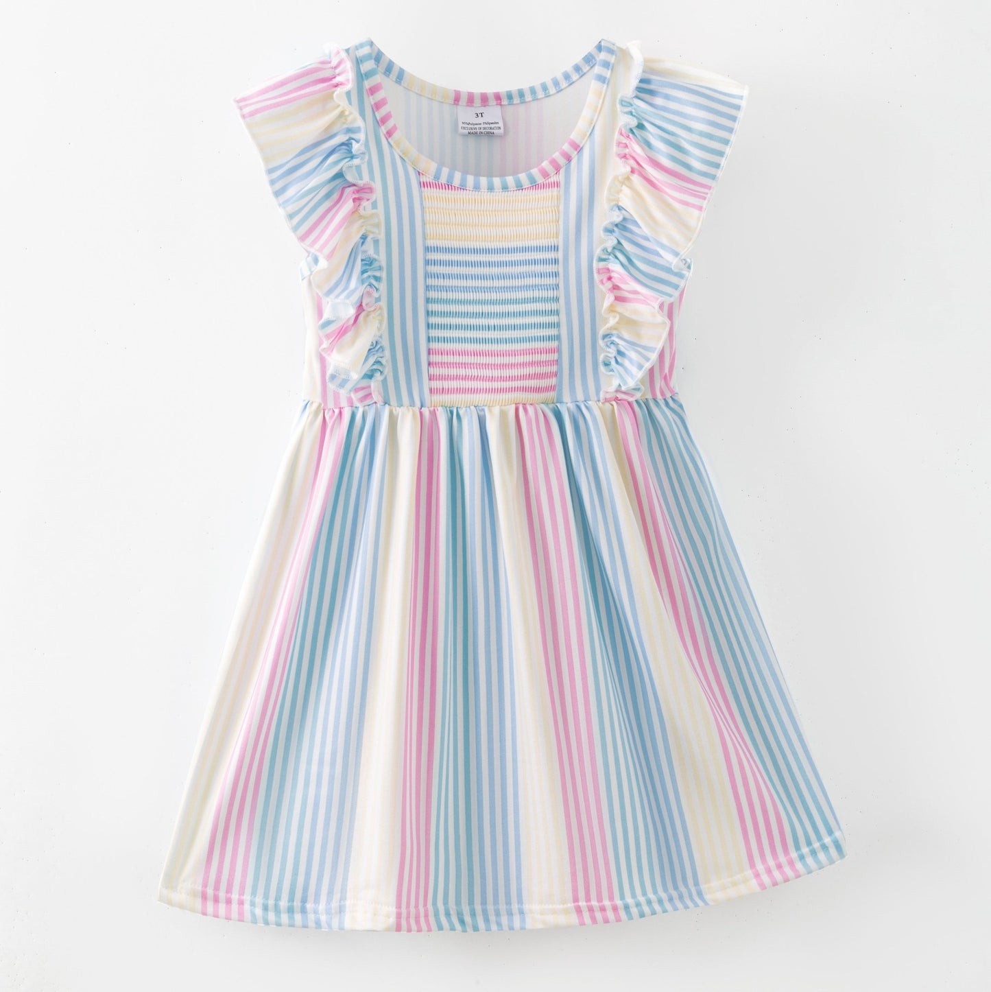 Candy Stripes Apron Dress girls boutique outfit set from The Hair Bow Company