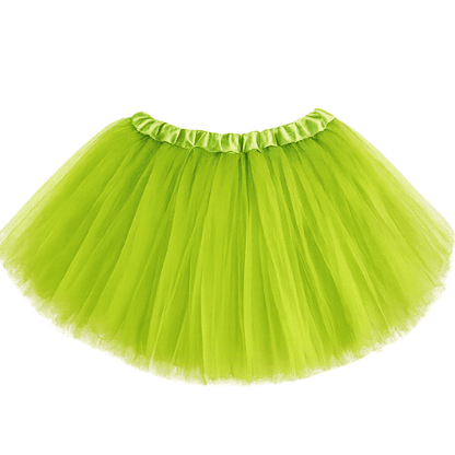 Green tutu skirt on a white background