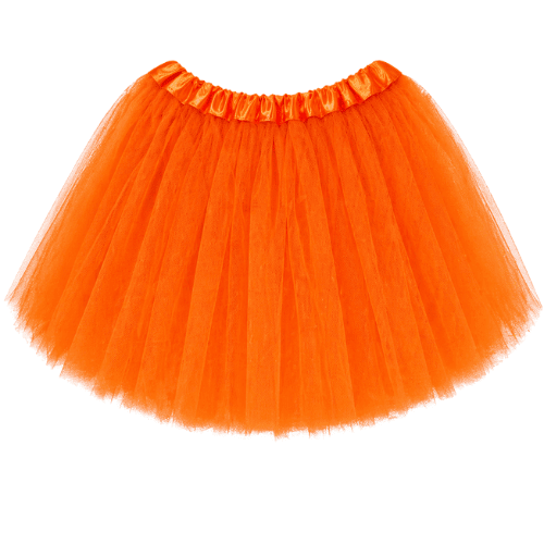 Orange tutu skirt on a white background