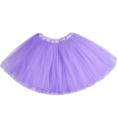 Purple tutu skirt on a white background