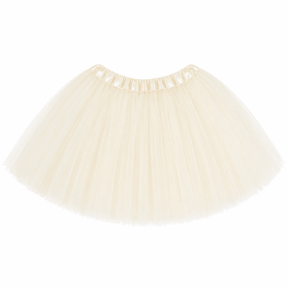 ivory tulle skirt on a white background