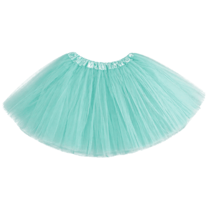 aqua tulle skirt on a white background