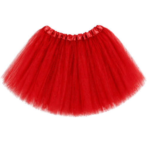 Red tutu skirt on a white background