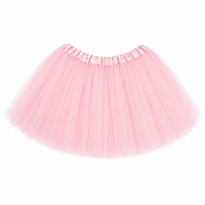 Pink tutu skirt on a white background