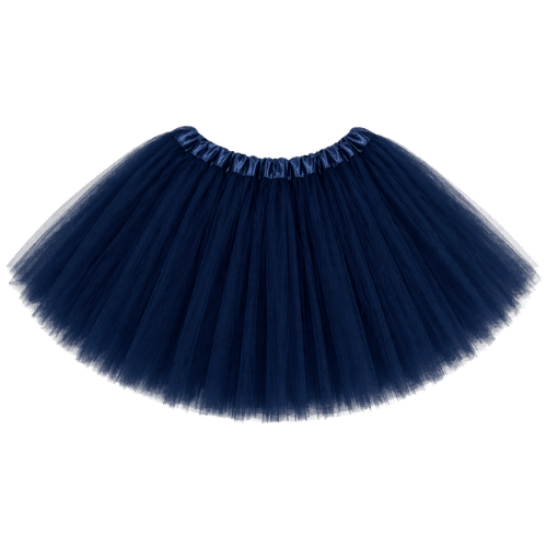 Navy blue tutu skirt on a white background