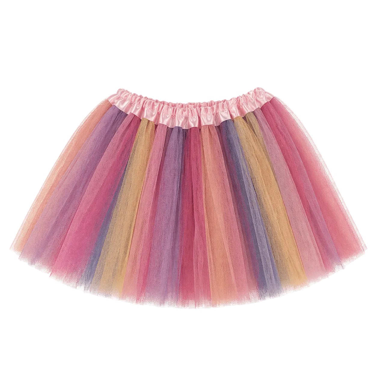 Colorful tutu skirt on a white background