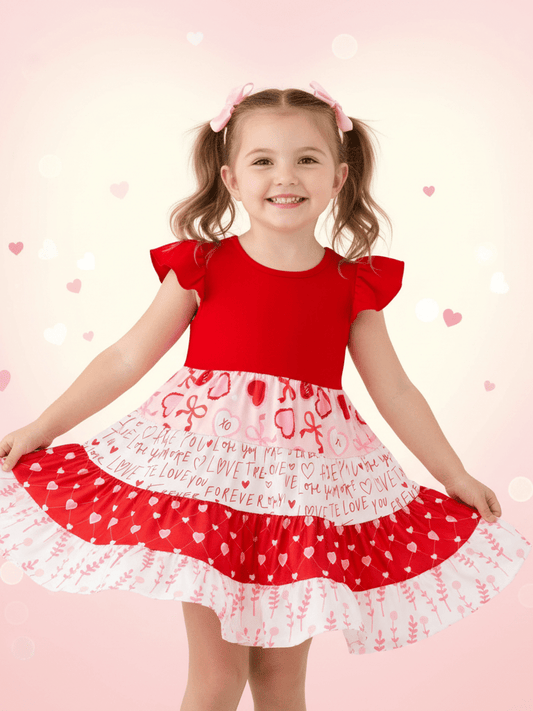 Cupid's Little Helper Tiered Twirl Dress - Alternative view