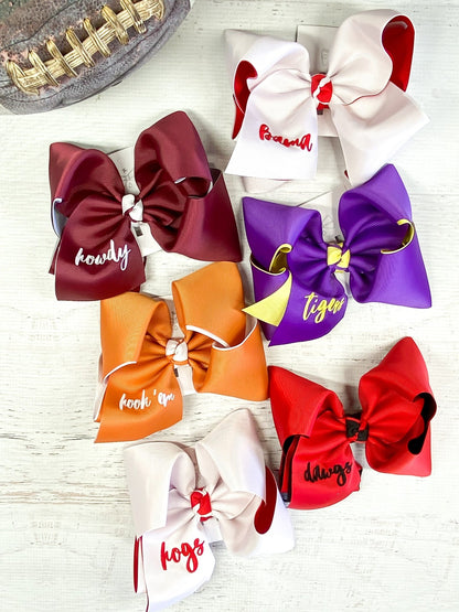 Assortment of Double Layer School Spirit Hair Bows