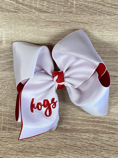 Hogs Double Layer School Spirit Hair Bows
