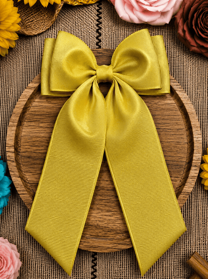Double Looped Long Tail Boutique Hair Bow | Girls Grosgrain Hair Bow