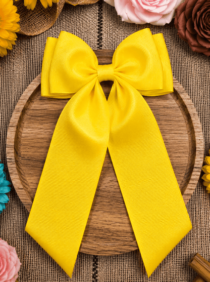 Double Looped Long Tail Boutique Hair Bow | Girls Grosgrain Hair Bow