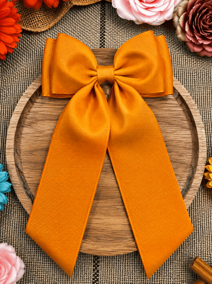 Double Looped Long Tail Boutique Hair Bow | Girls Grosgrain Hair Bow