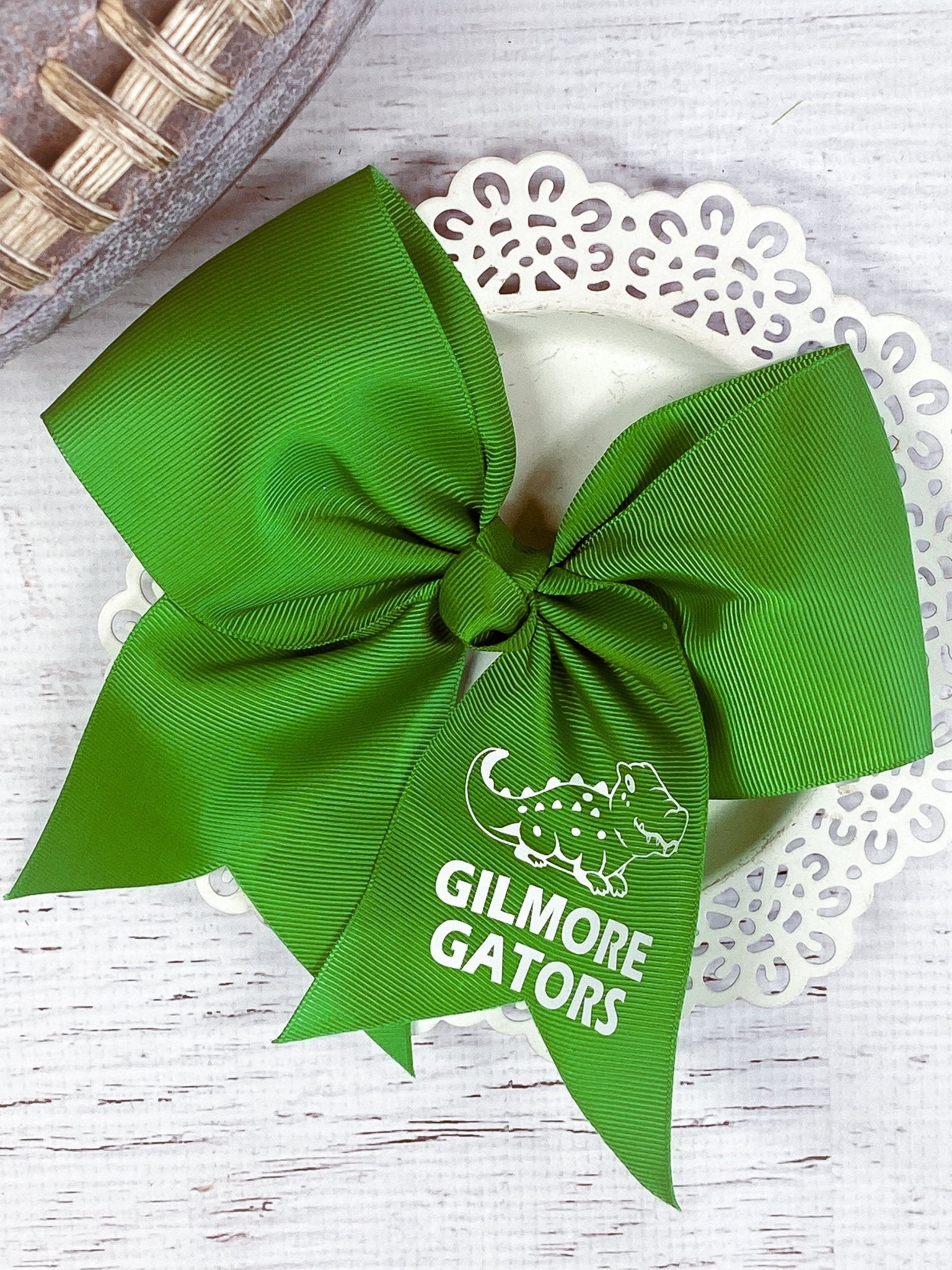 Gilmore Gators Solid Green Cheer Bow