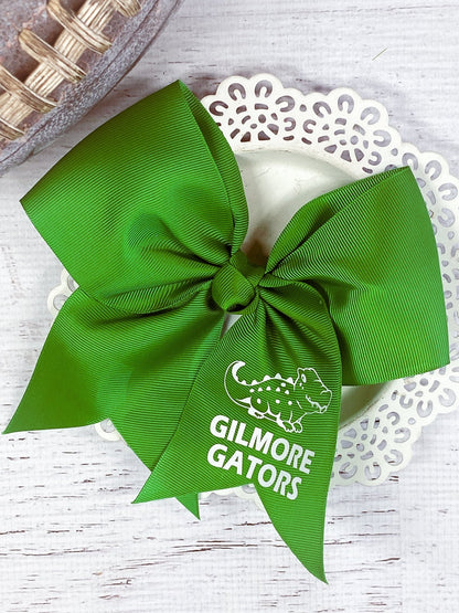 Gilmore Gators green cheer bow