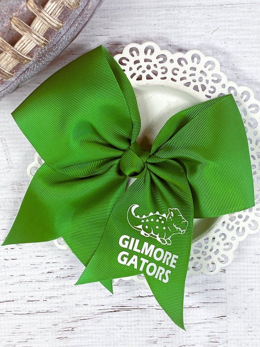 Gilmore Gators green cheer bow